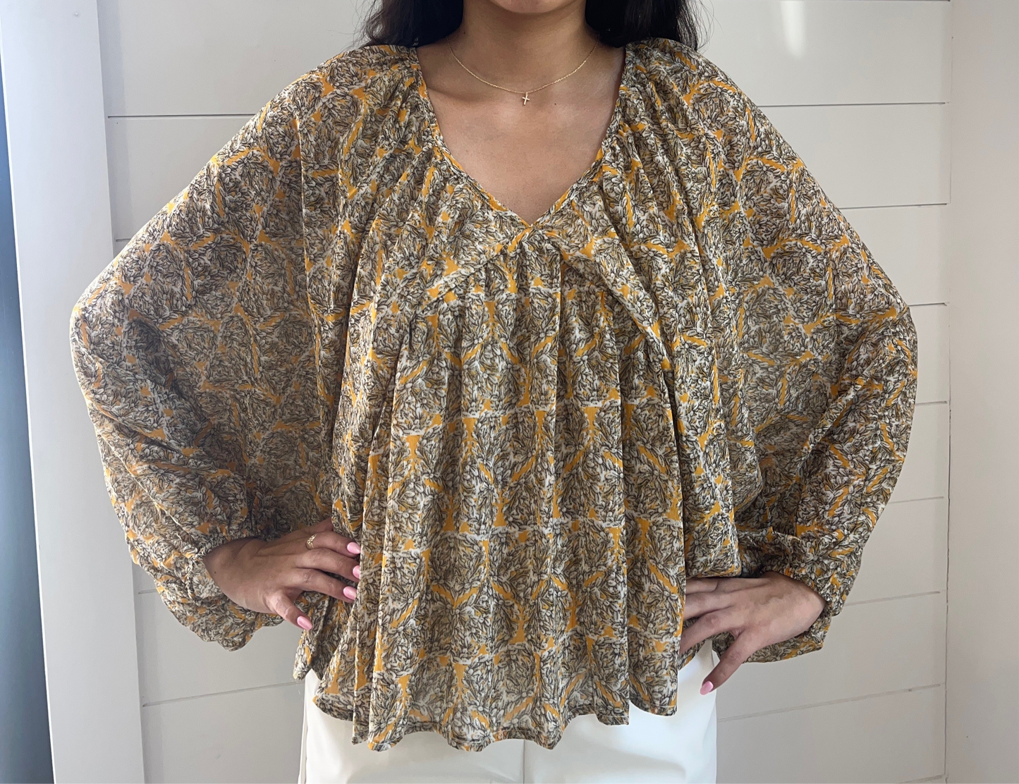 Yellow Print Top