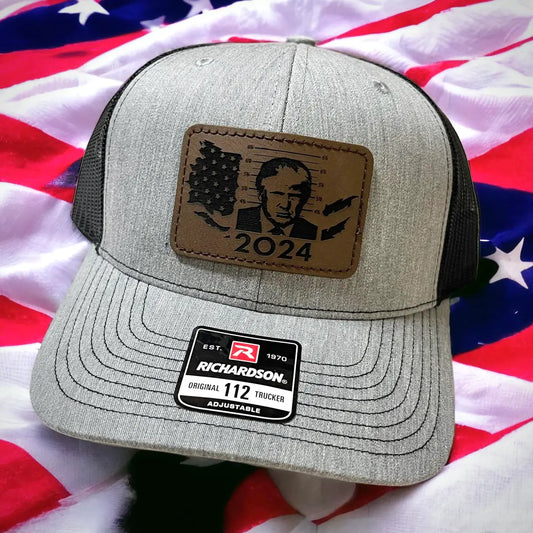 Trump Patch Snapback Hat - Gray & Black