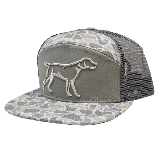 7 Panel 3D Puff Gray Backwoods Camo
