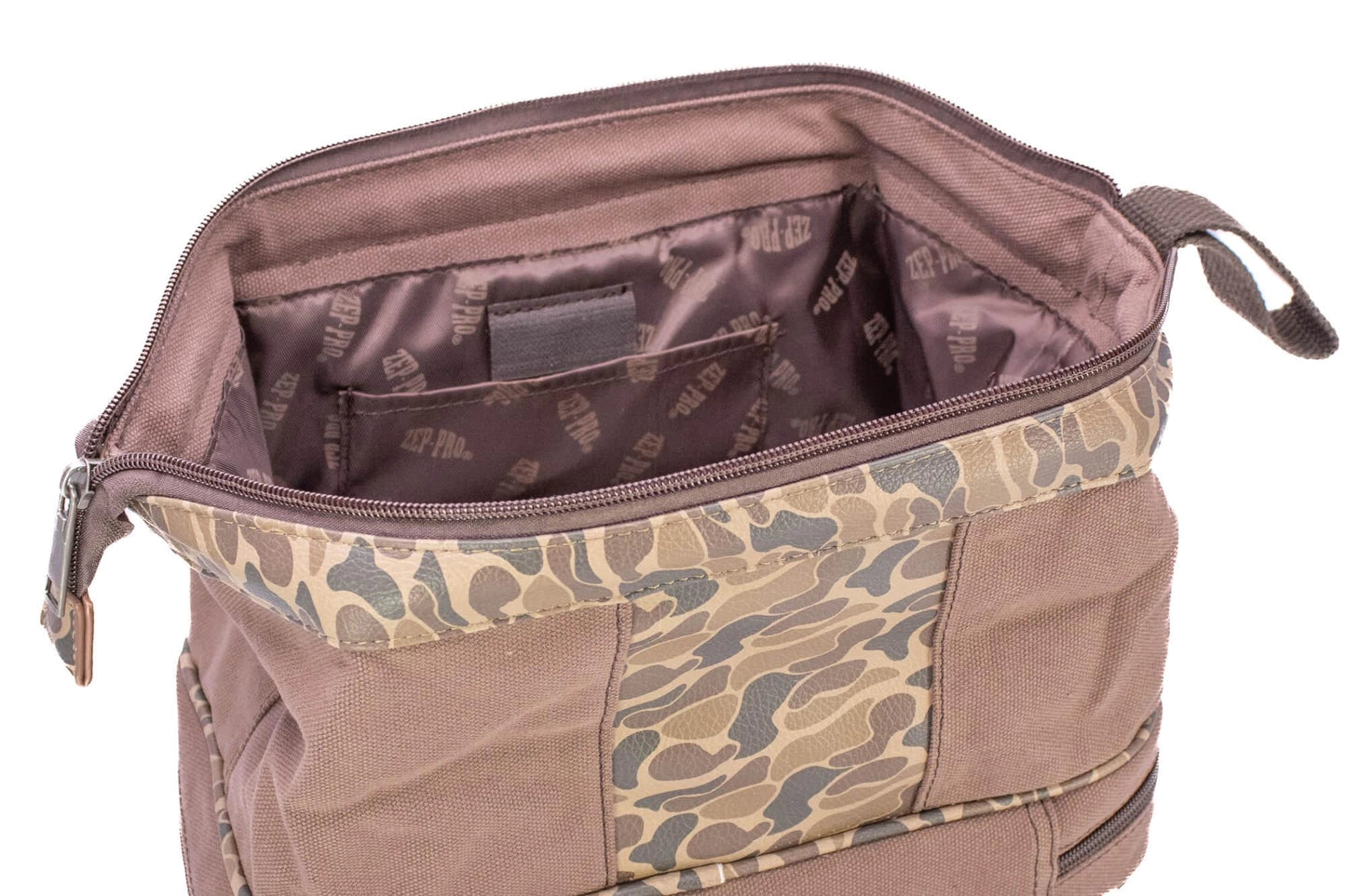 Buck Brown Waxed Canvas Old School Camo Toiletry Bag