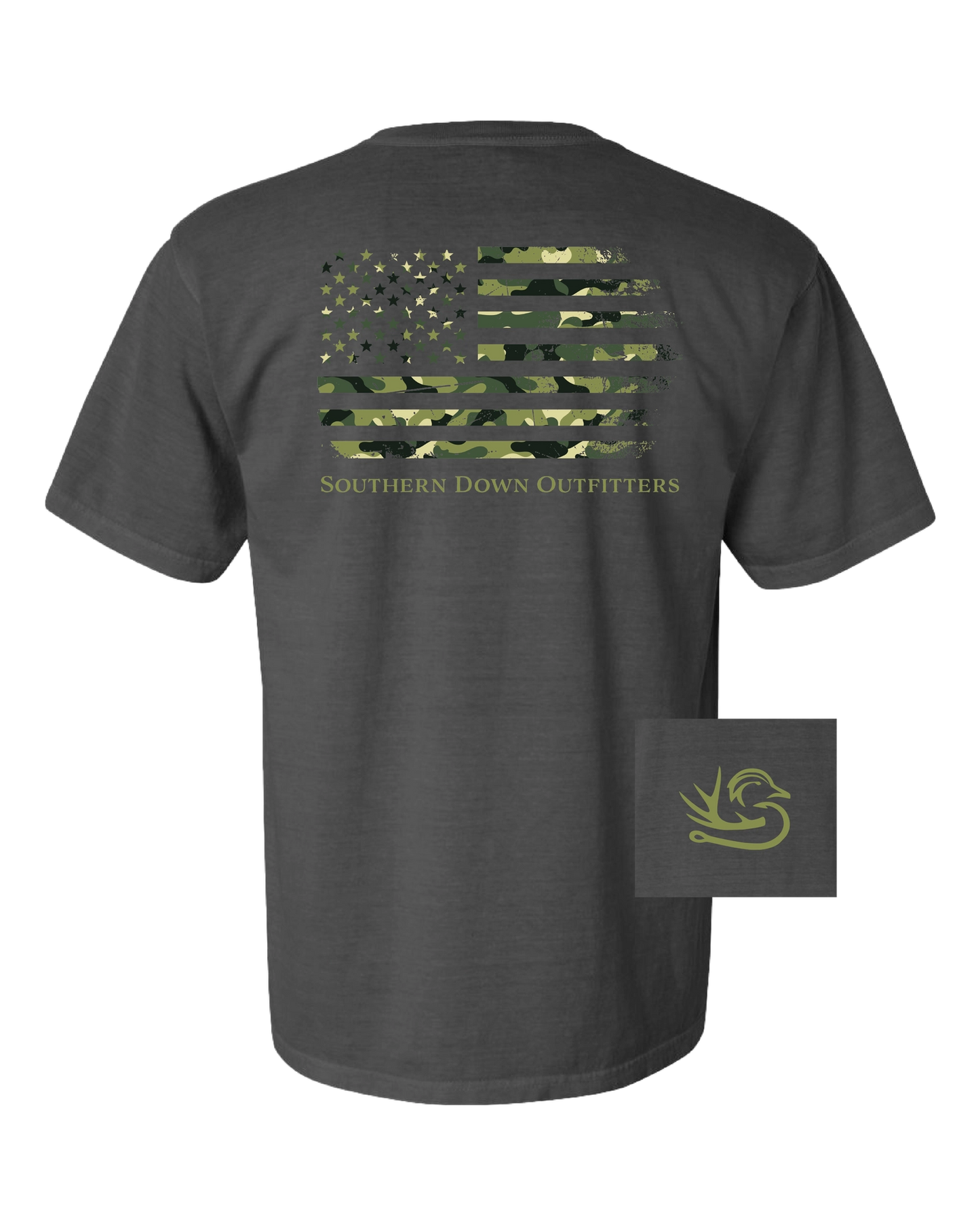 Camo Flag Tee - Pepper