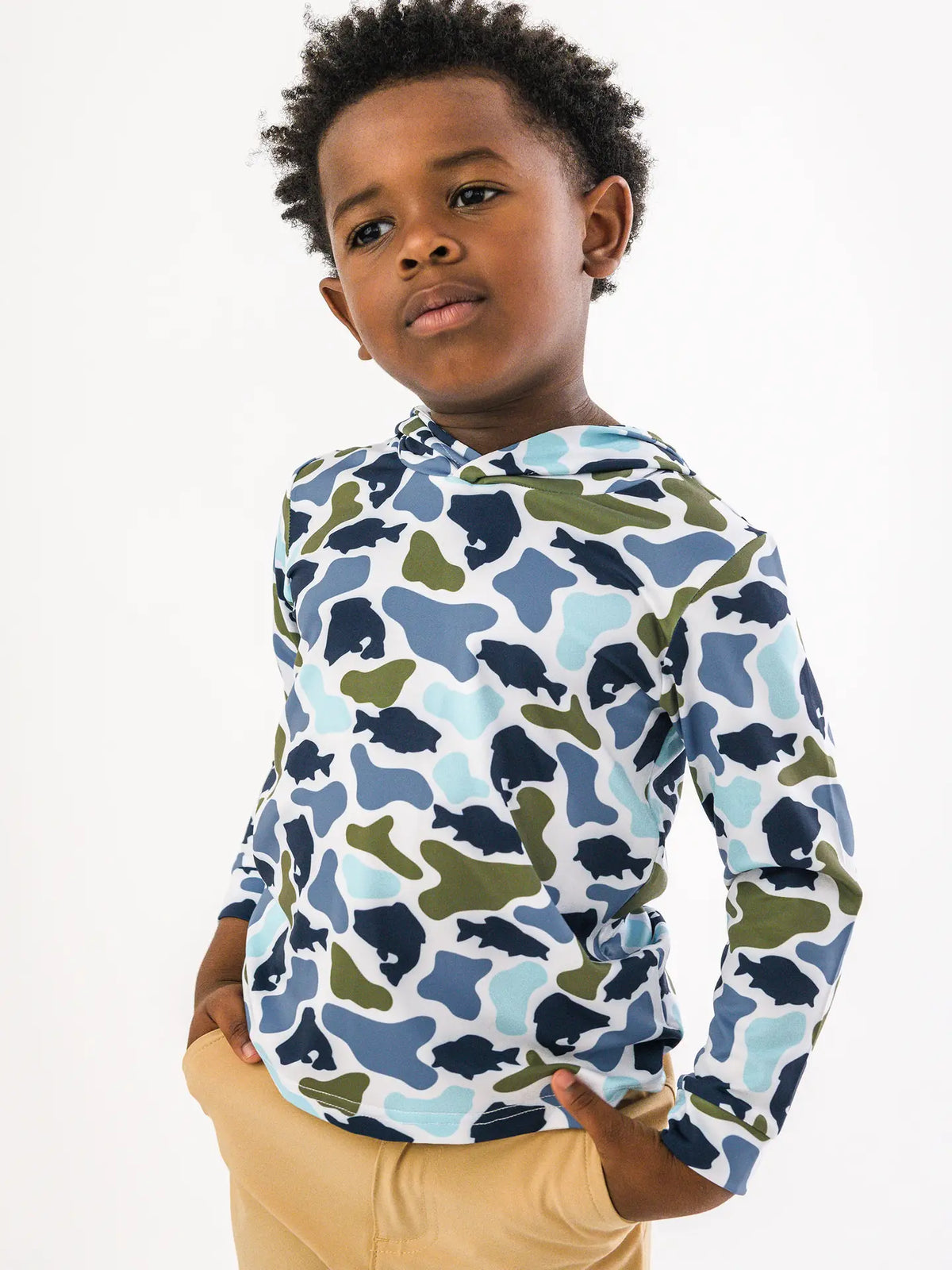 Youth Fish Camo Performance Hoodie