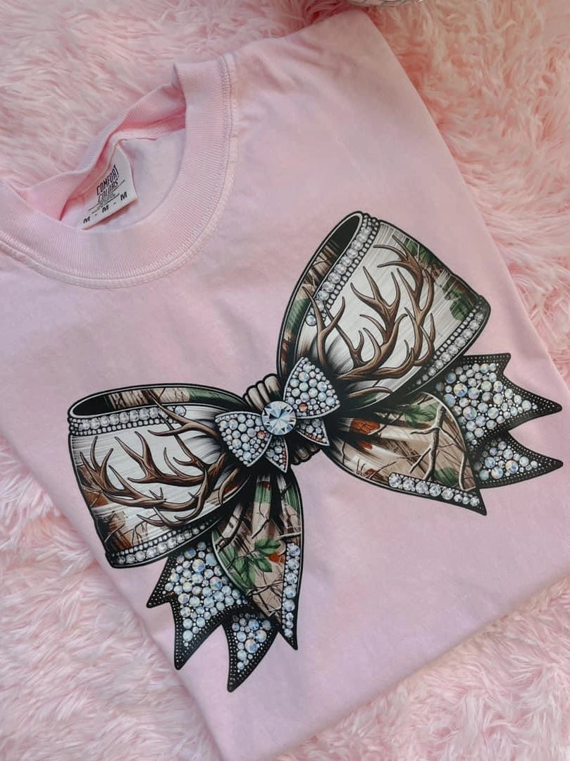 Camo Bow Short Sleeve Tee