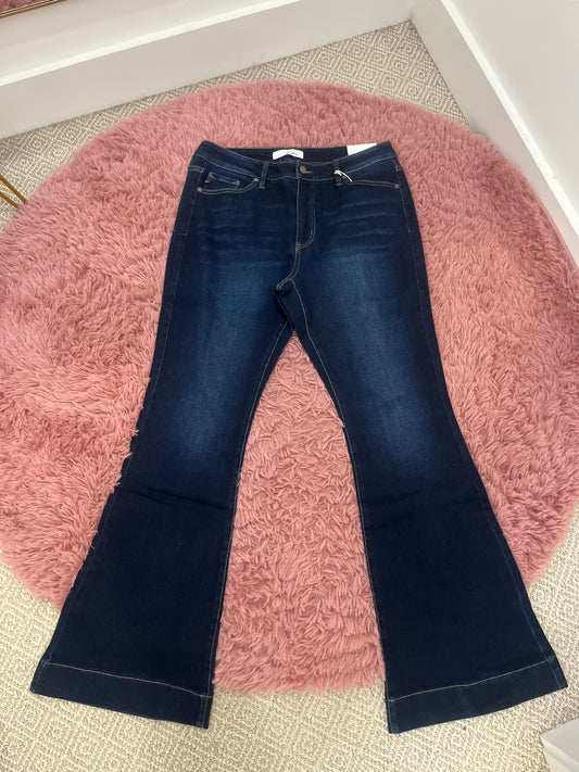 High Rise Slim Flare Jeans | KanCan