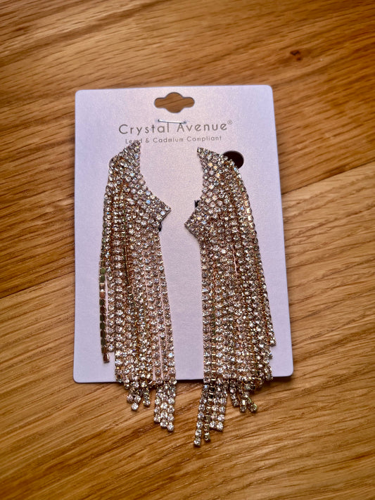 Large Glitzy Drop Earrings