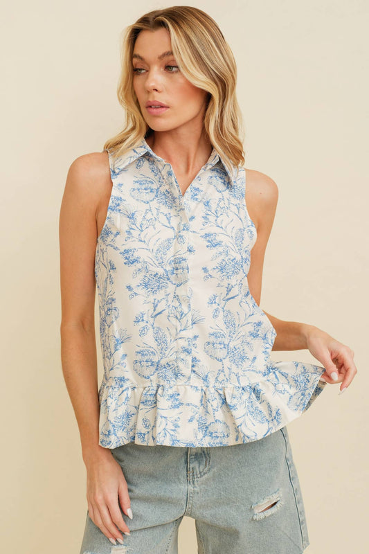 Porcelain Floral Top