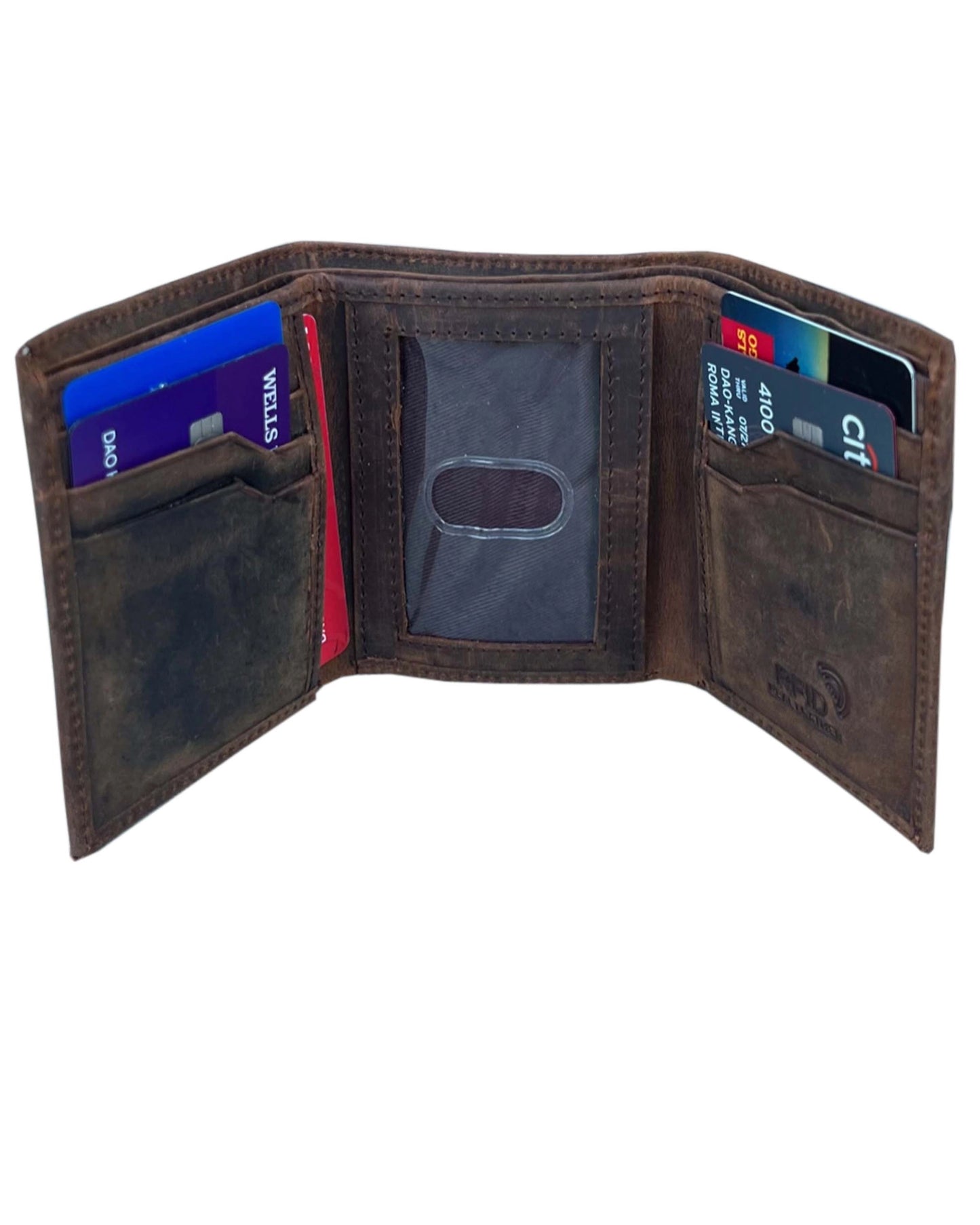 Buffalo Leather Tri-fold Wallet | Brown