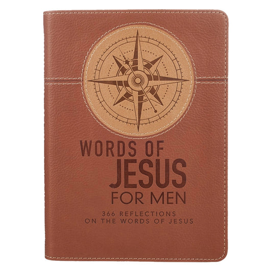 Words of Jesus for Men Faux Leather Devotional