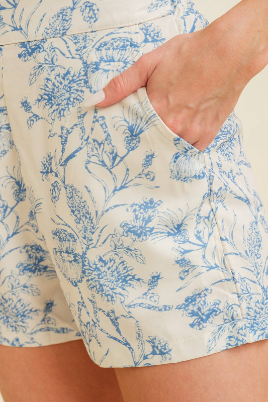 Porcelain Floral Shorts