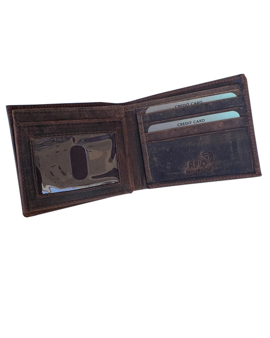 Buffalo Leather Bifold Wallet | Brown