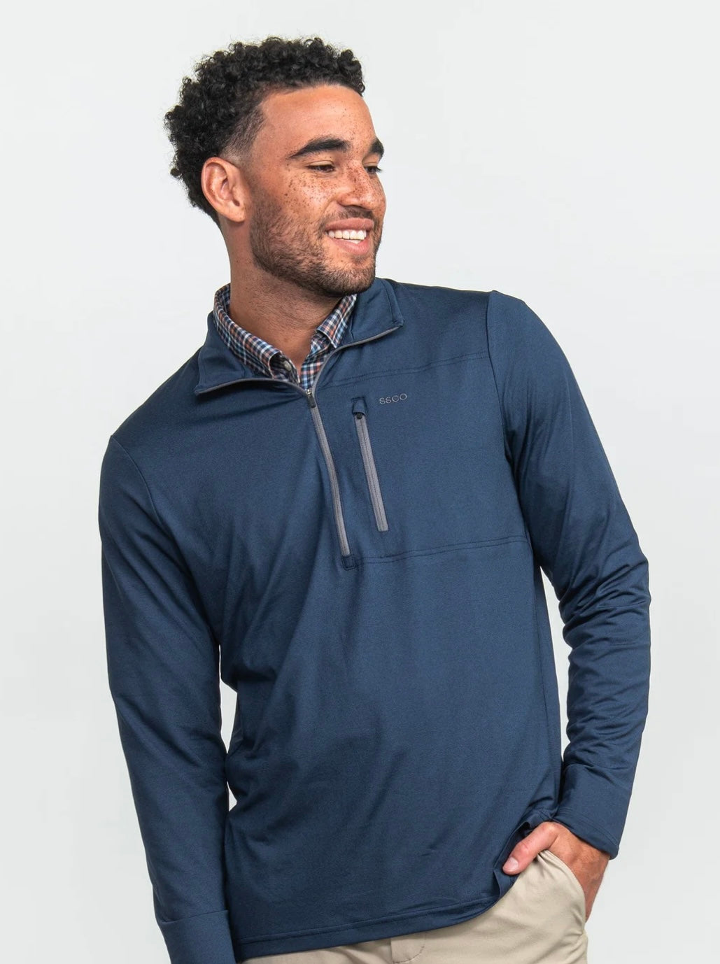 Cart Club Performance Pullover - Esquire Navy