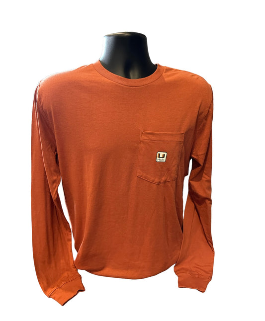 U Patch Pocket Long Sleeve Tee - Baked Clay