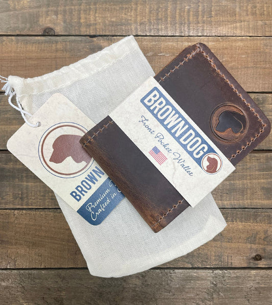 Leather Front Pocket Wallet - Copper