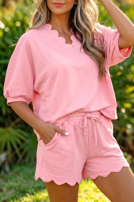 Pink Scalloped Set