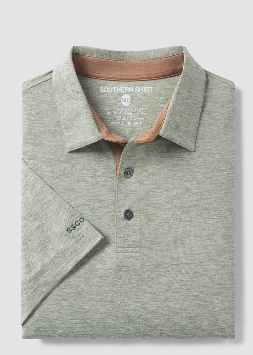 Grayton Heather Polo - Agave