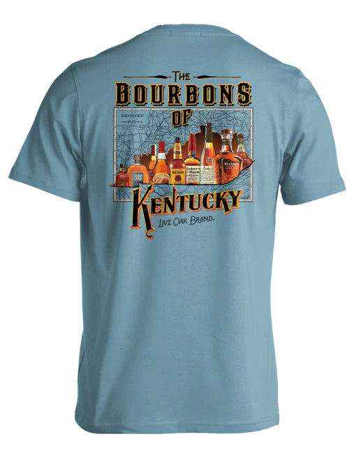 Bourbons Of Kentucky Short Sleeve Tee - Ice Blue