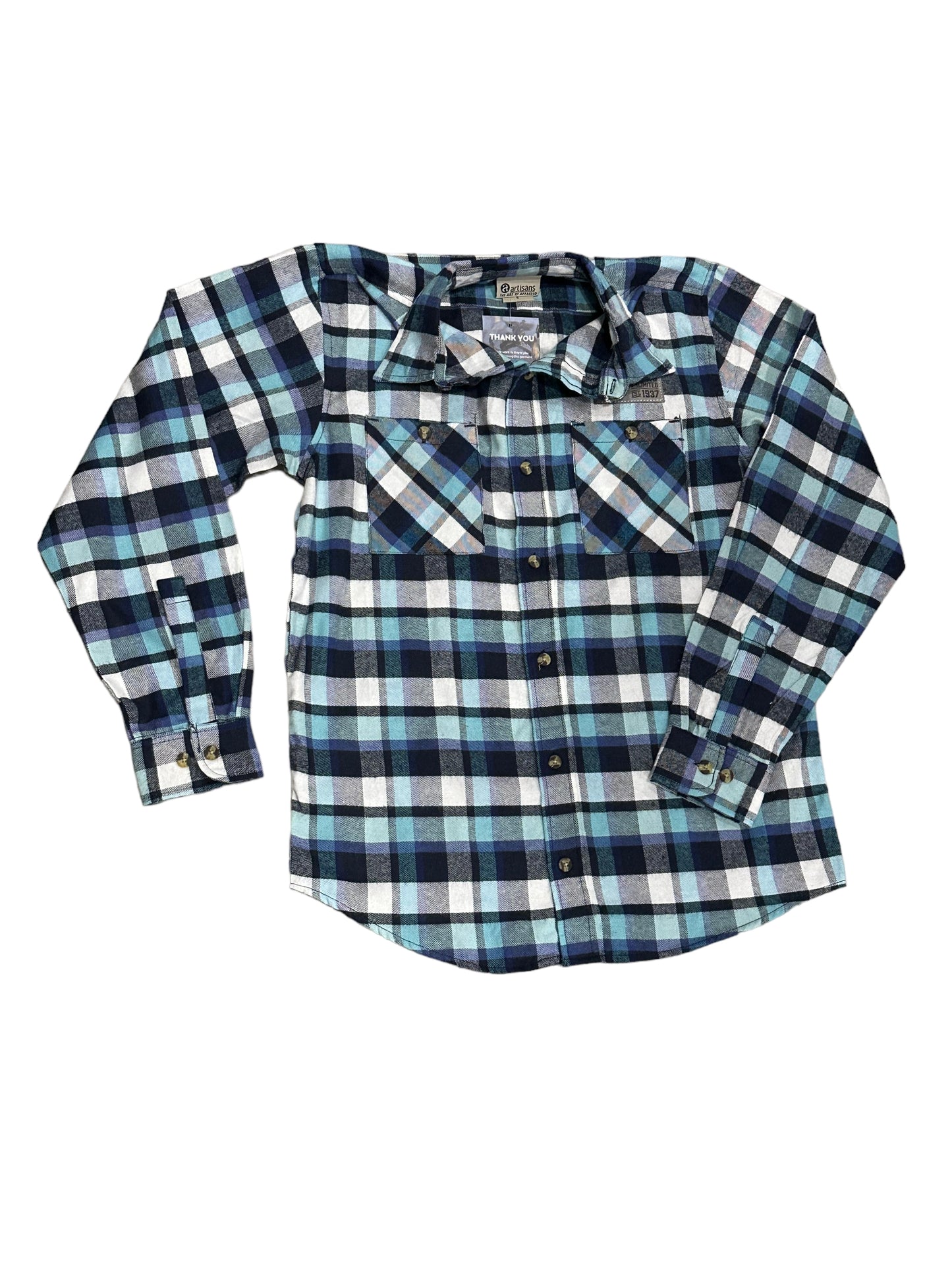 Blue Plaid Aiden Flannel