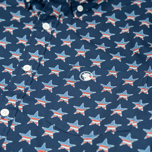 Horizon Star Short Sleeve Button Down