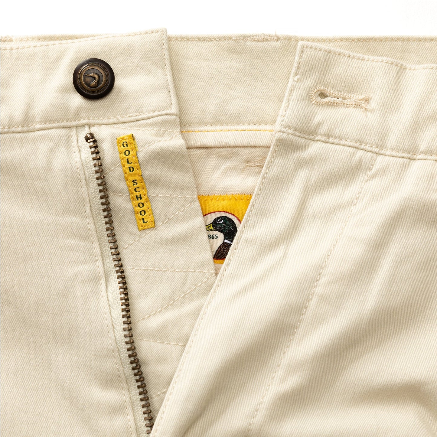 Classic Fit Gold School Chino - Stone