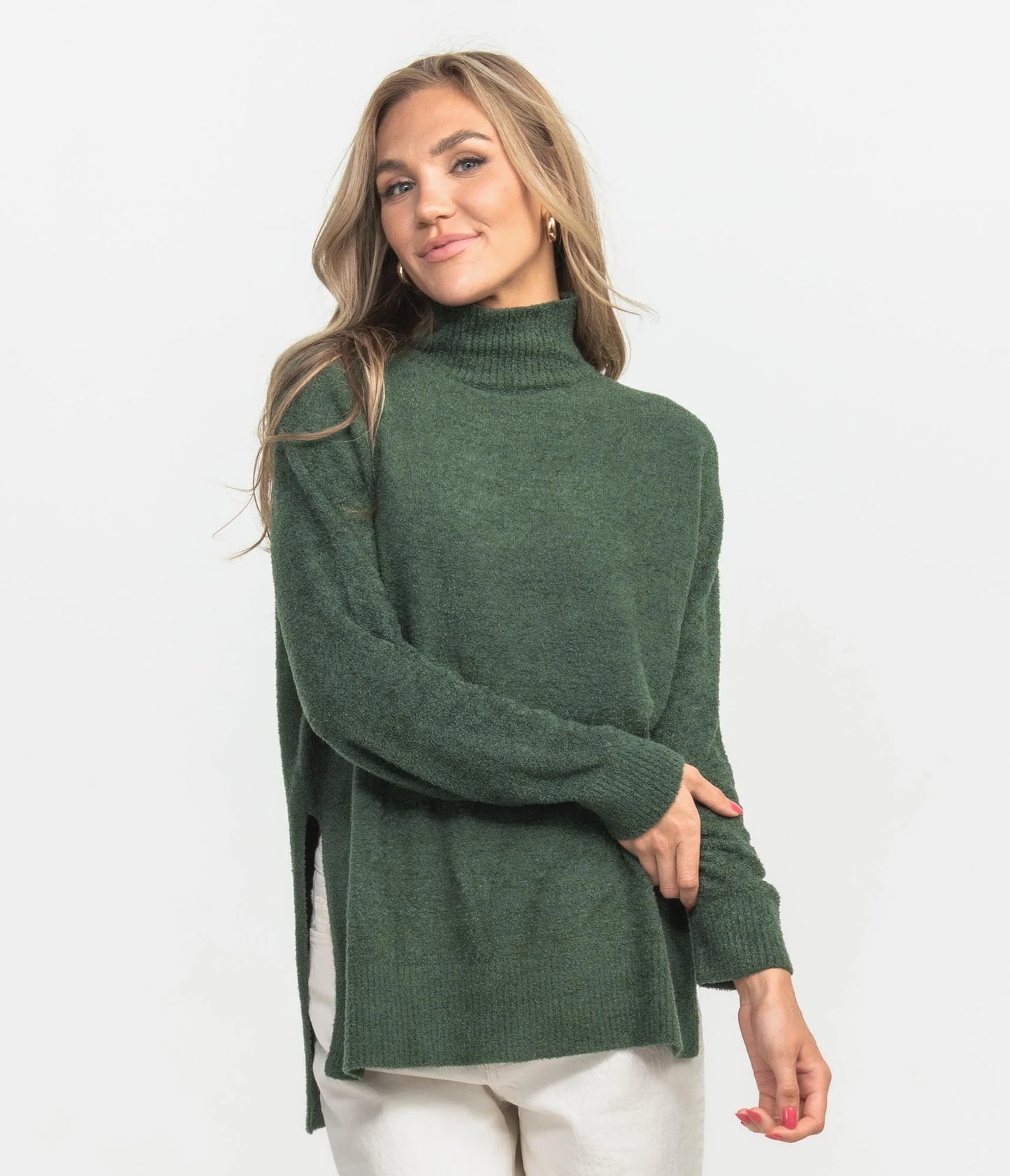 Dreamluxe Notched Turtlneck Sweater