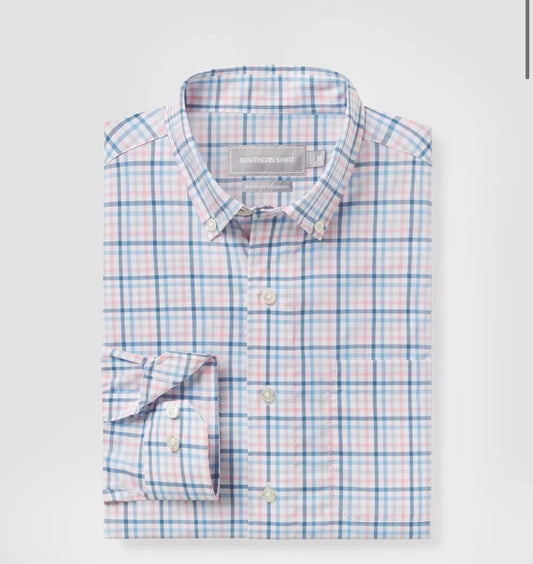 Blue Pearl Samford Check Button Down