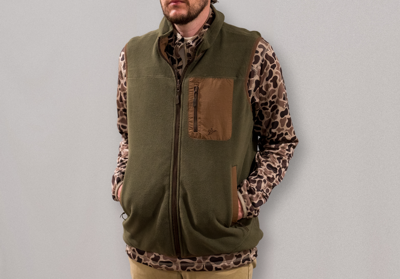 Flyaway Reversible Fleece Vest | Moss