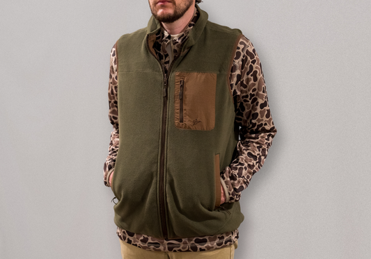 Flyaway Reversible Fleece Vest | Moss