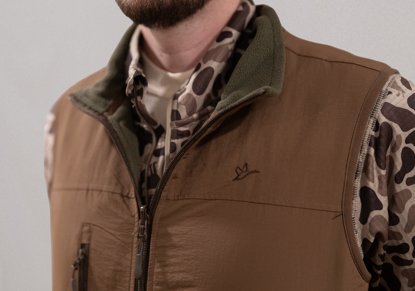 Flyaway Reversible Fleece Vest | Moss