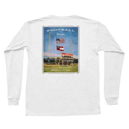 Football In Georgia Long Sleeve Pocket Tee - Light Gray