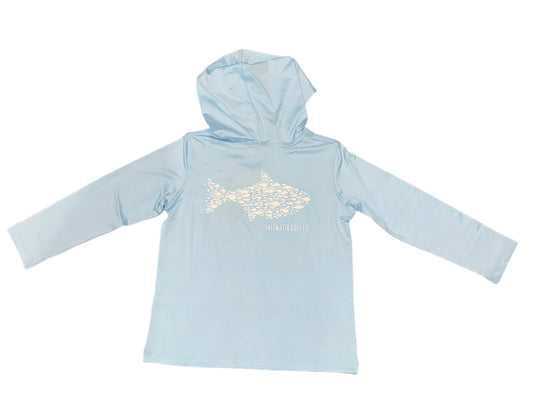 Youth Light Blue Perdido Performance Hoodie