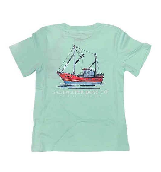 Youth Shrimp Boat Short Sleeve Pocket Tee