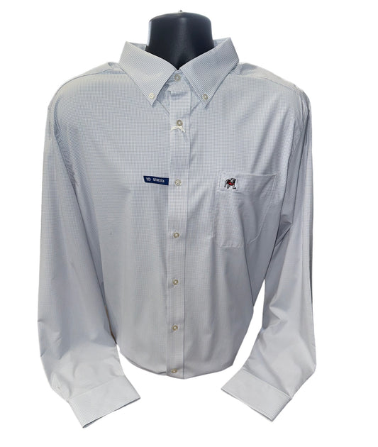 Gameday Gingham Long Sleeve Button-Down - Slate Gray