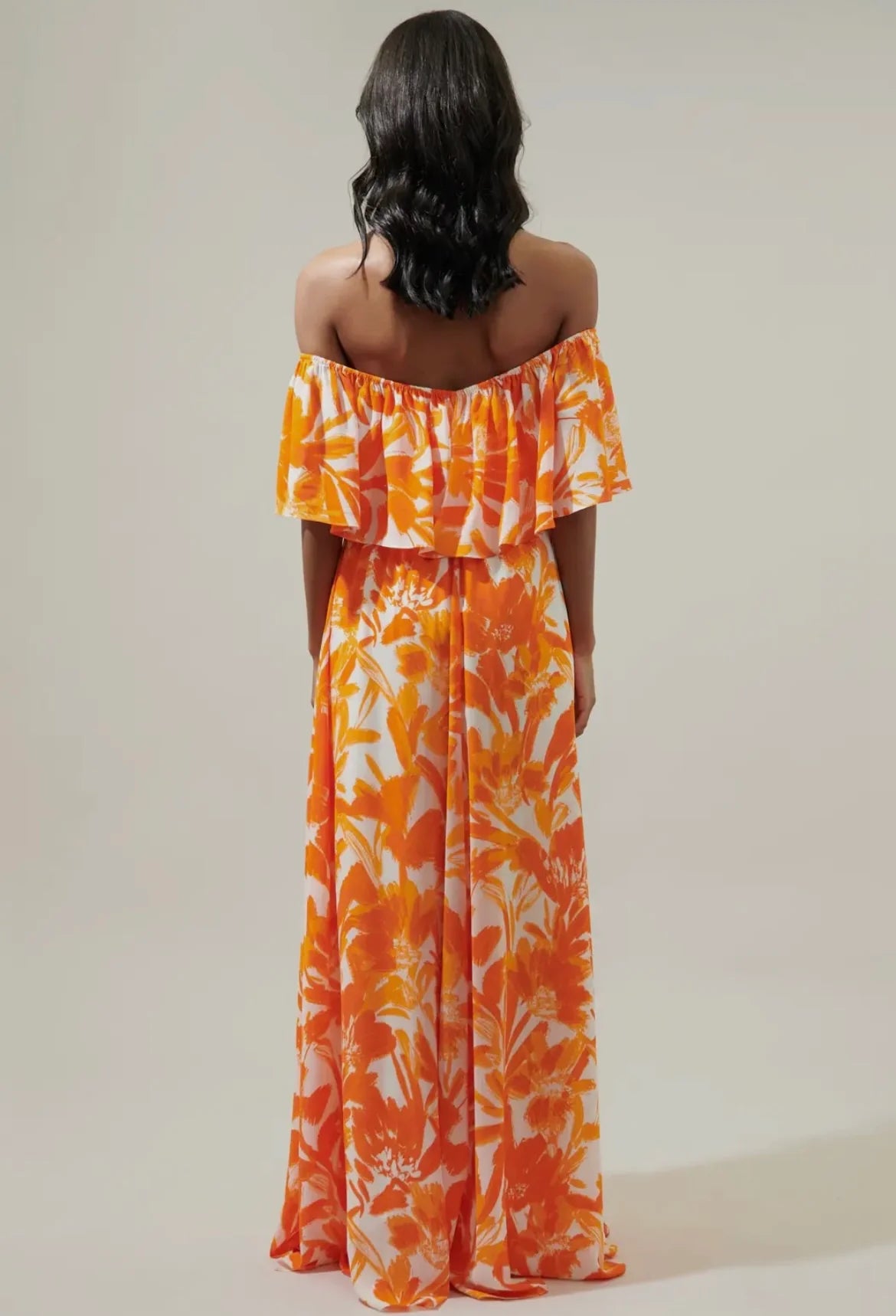 Dreamsicle Off the Shoulder Maxi Dress