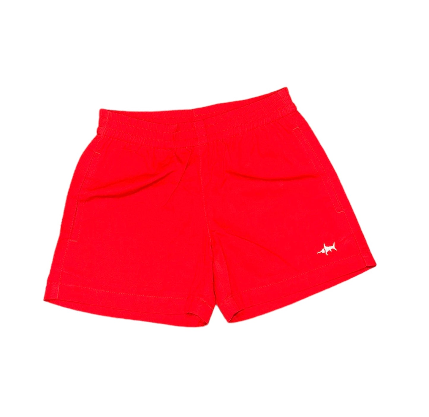 Youth Red Naples Elastic Waist Shorts