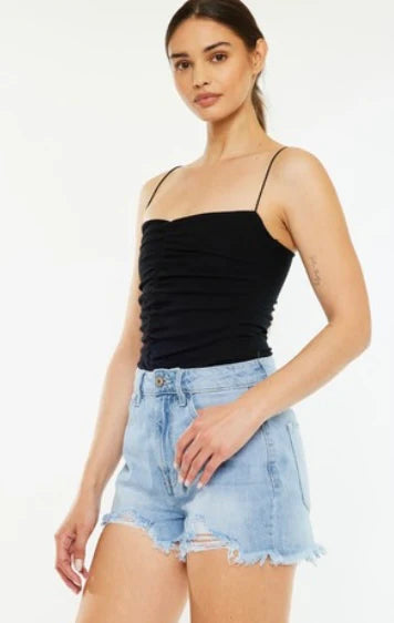 High Rise Light Denim Shorts | KanCan