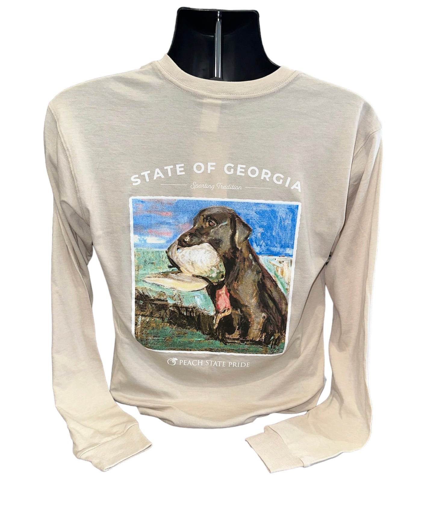 Bird Dog Long Sleeve Pocket Tee - Oatmeal