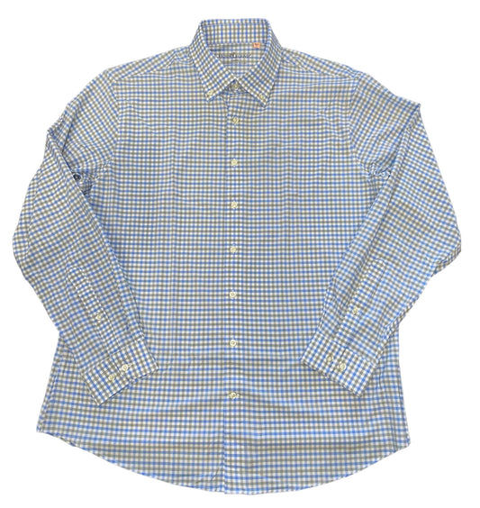 Performance Button-Down - Sky/Gray