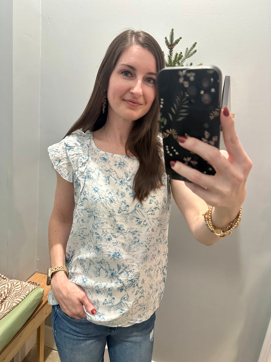 Sweet Caroline Top | Blue