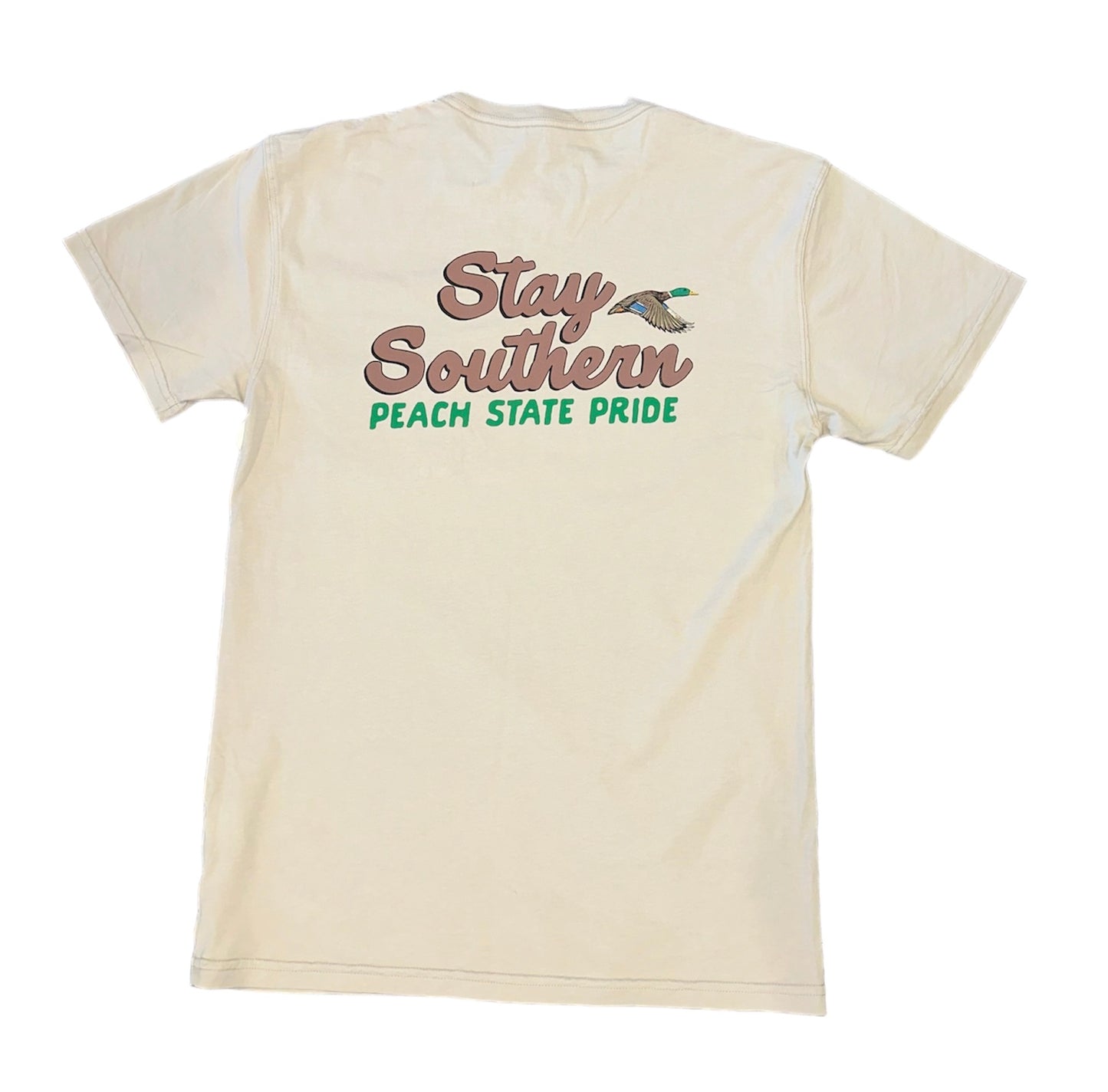 Stay Southern Duck Short Sleeve Pocket Tee - Oatmeal