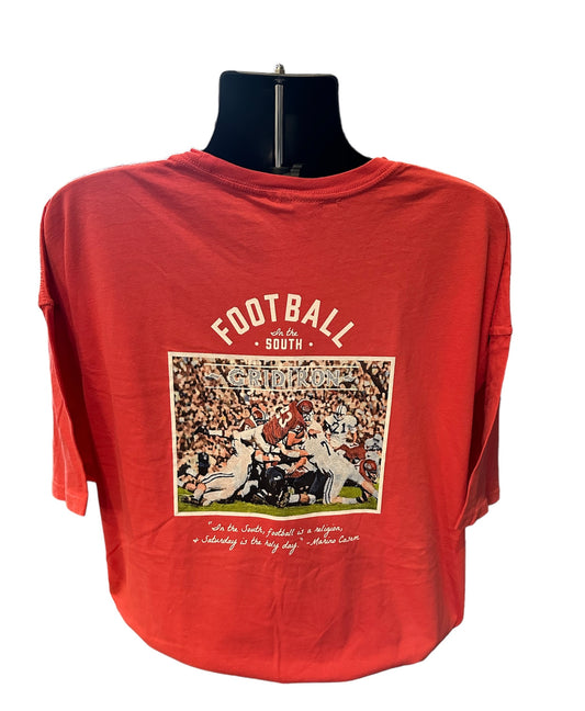 Football In The South Short Sleeve Tee - Nantucket Red