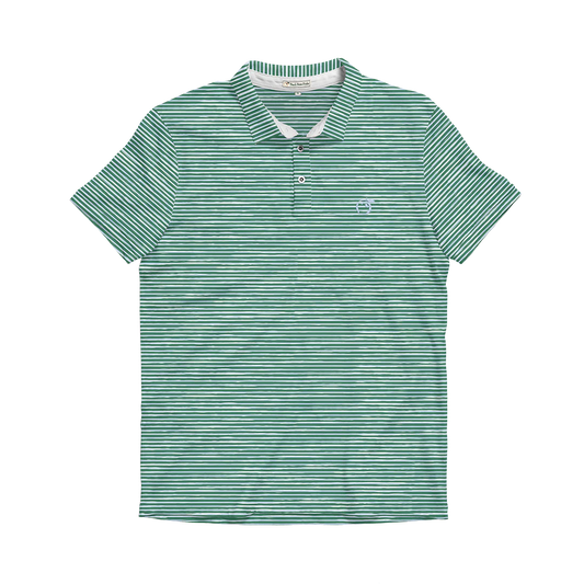 Youth Heathered Azalea Performance Polo - Pine Green