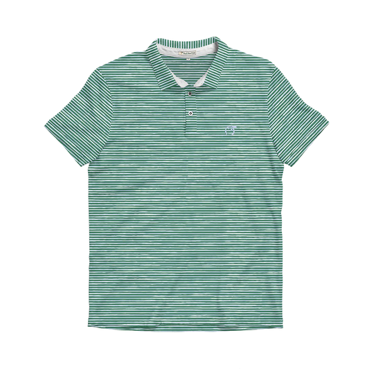 Pine Green & Cays Blue Heathered Azalea Performance Polo