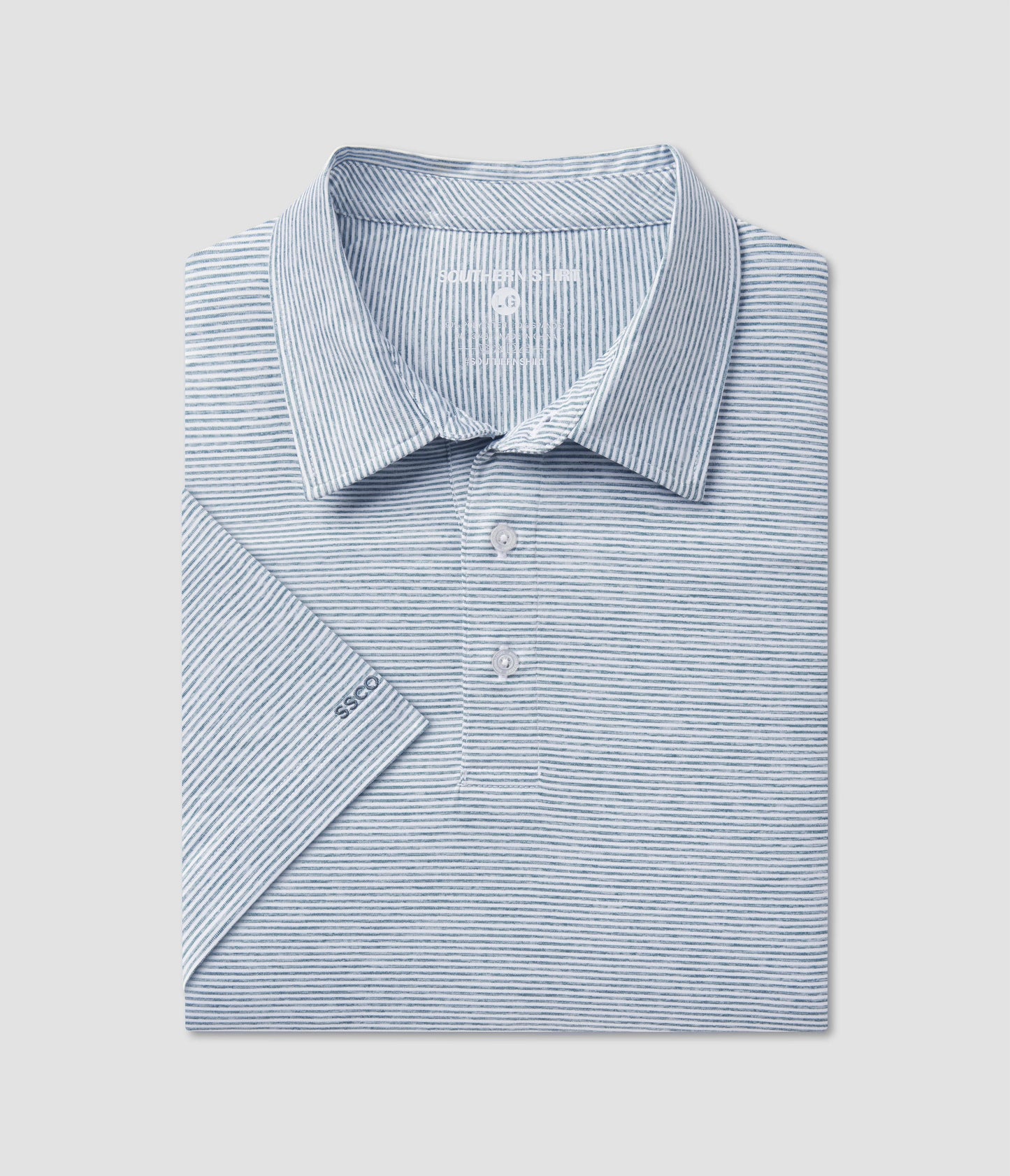 Heather Madison Stripe Polo - Classic Navy