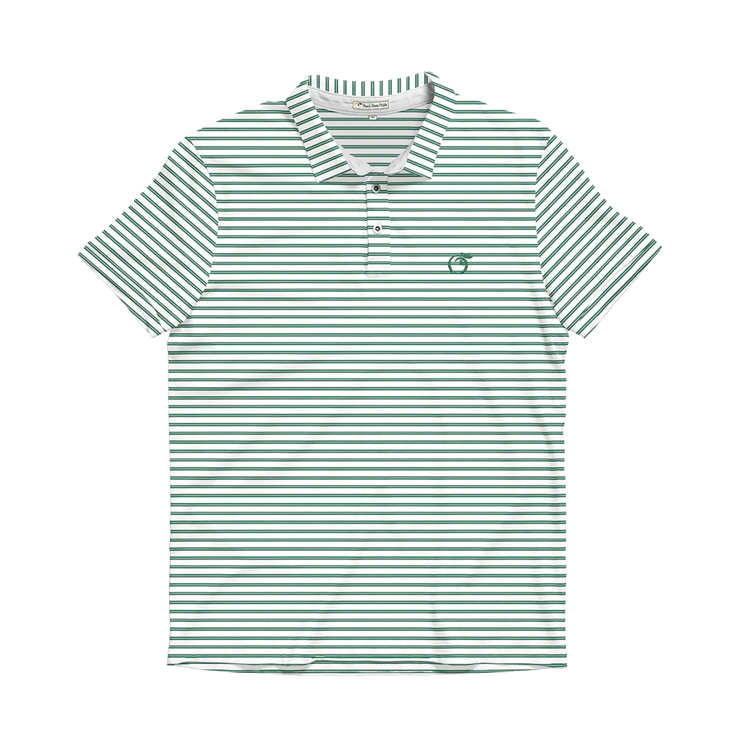 Pine Green & White Heathered Laurel Performance Polo