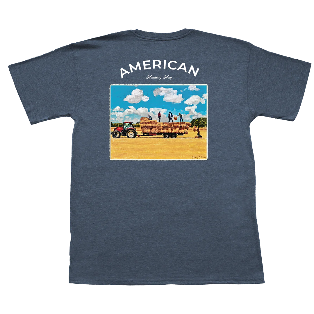 American Co. Hauling Hay SS Pocket Tee