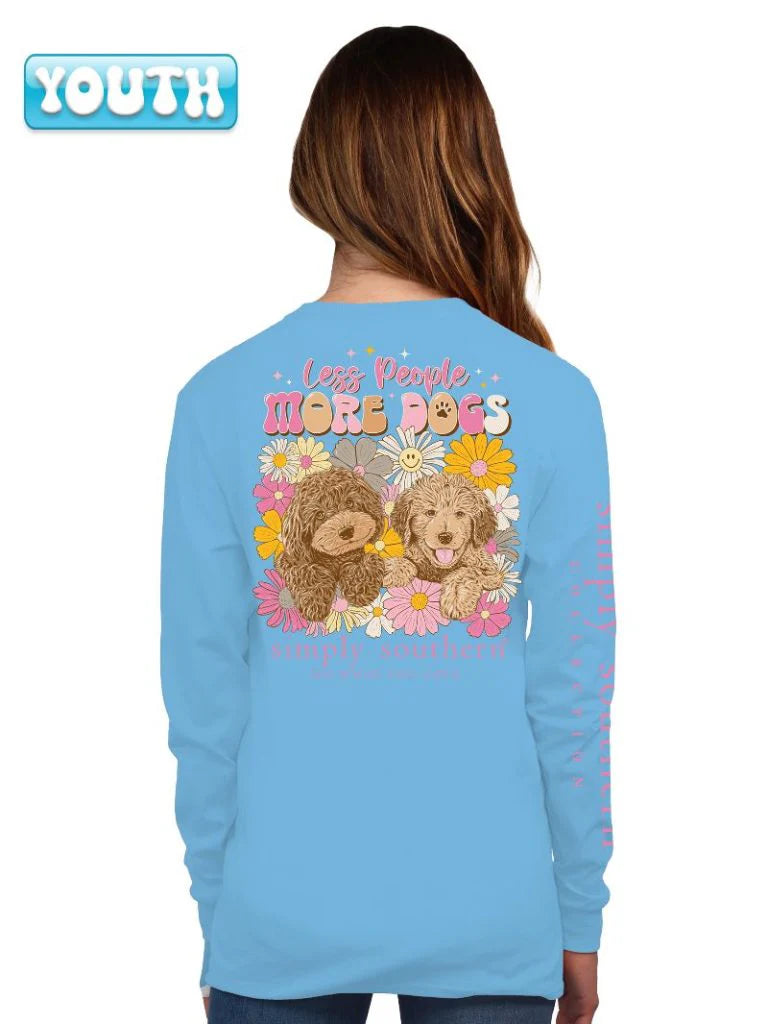 Youth Less People More Dogs LS Tee