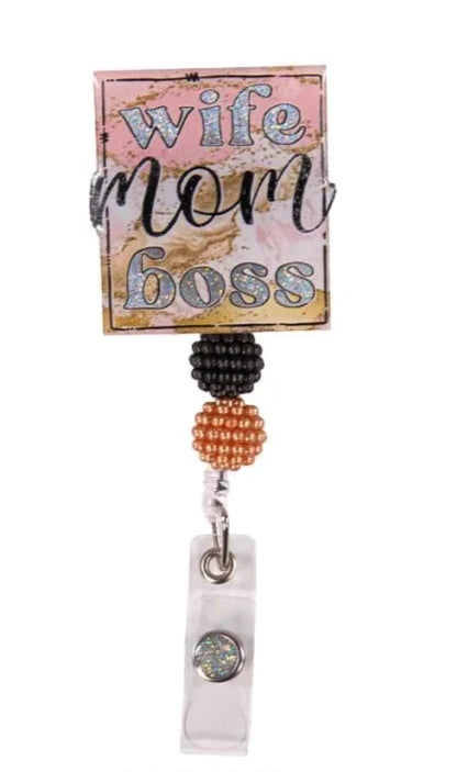 Wife Mom Boss Badge Reel | Simply Southern
