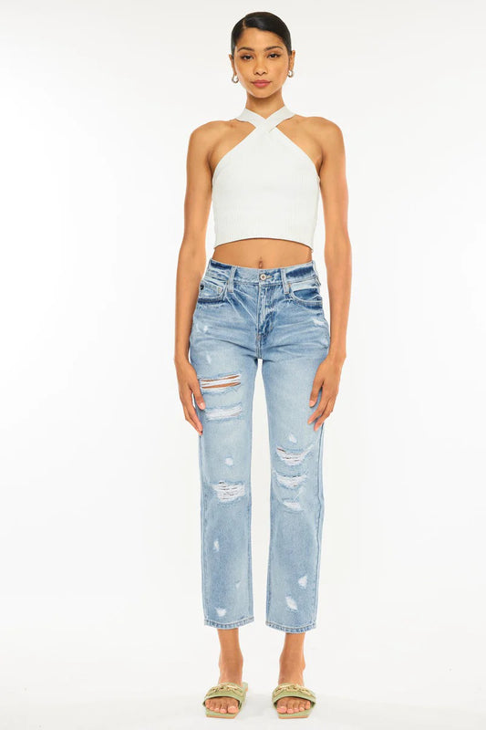 High Rise Mom Fit Jeans | KanCan