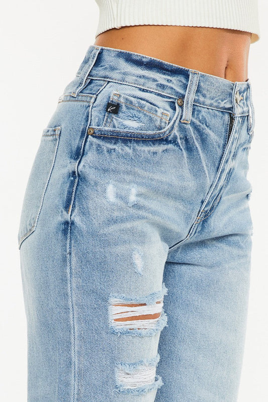 High Rise Mom Fit Jeans | KanCan