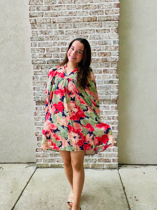 Green Floral Dress